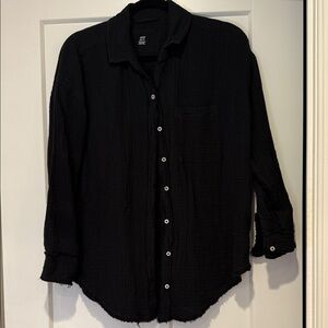 Aerie Black Button Down Shirt